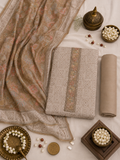Jhamdhani Cotton Unstitched Suit with Jhamdhani Cotton Dupatta