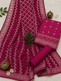 Rani Noor Bandhej Unstitched Suit Set