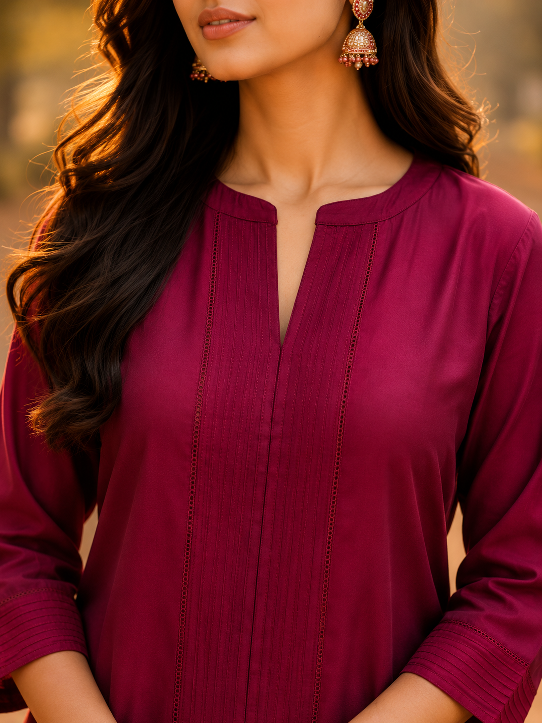 Zehra Wine Co-ord Set