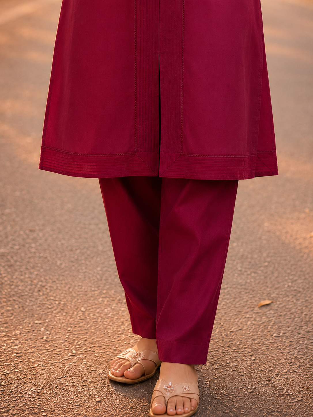Zehra Wine Co-ord Set