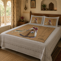 Jaipuri Print/Rajasthani Arts- Cotton King size Bedsheet (90x108 inch)