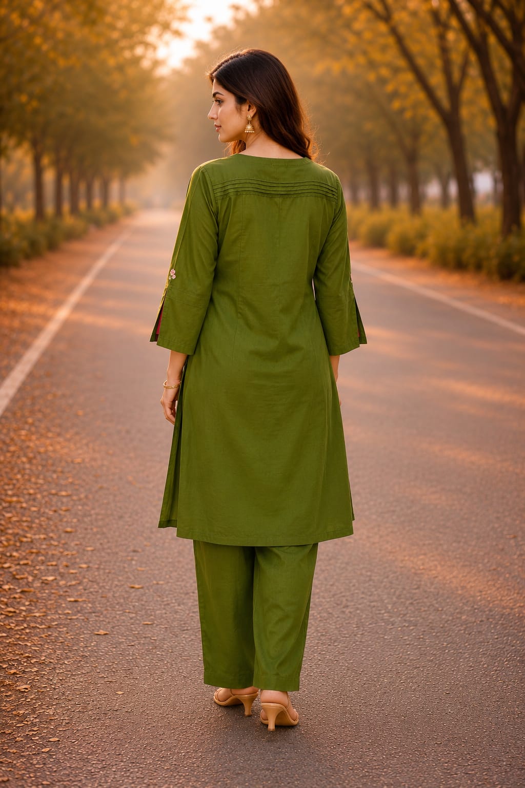 Elegant Olive Green Co-Ord Set