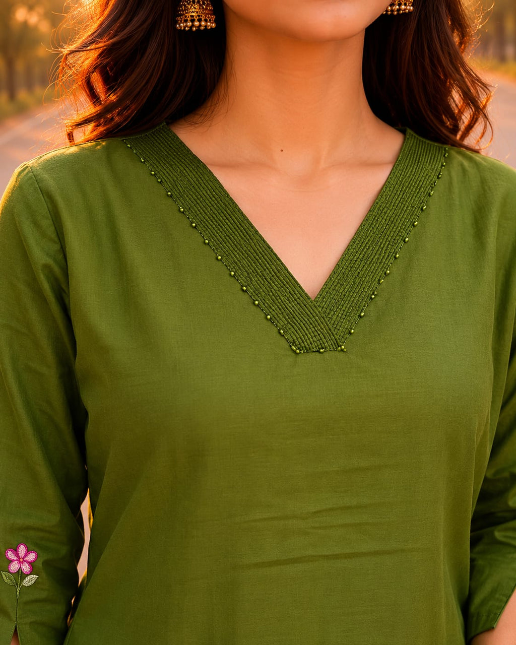 Elegant Olive Green Co-Ord Set