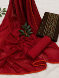 Bandhej Cotton Suit with Cotton Dupatta
