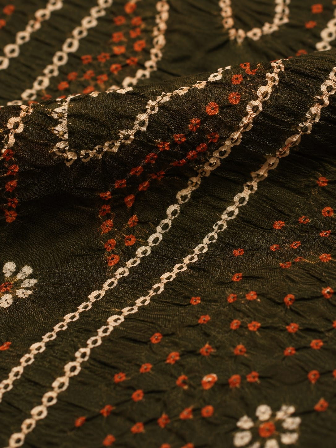 Bandhej Cotton Suit with Cotton Dupatta