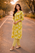 Olive mustard Kurta set